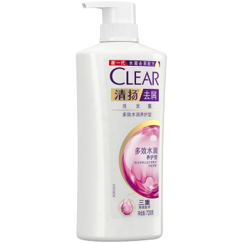 京东PLUS会员: CLEAR 清扬 多效水润养护型 去屑洗发露 720g *3件 图4
