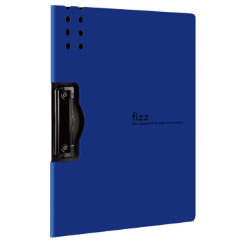 fizz 飞兹 A6380 A4横式加厚文件夹板 深蓝 *3件 图1
