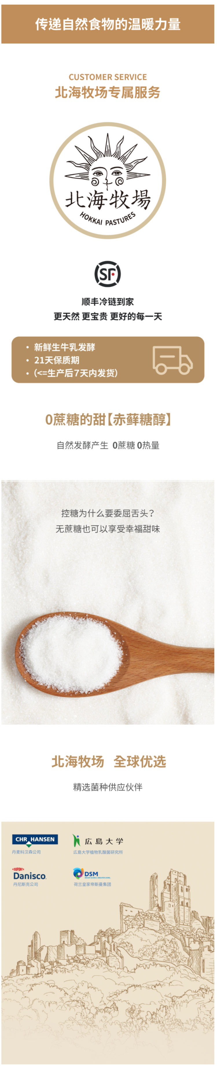 日本广岛大学研制 北海牧场 0蔗糖 专利LP-28乳酸菌减肥酸奶 100g*18杯 图1