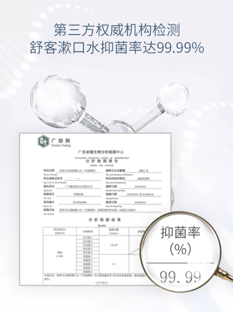 舒客  男女通用 便携抑菌漱口液500ml*2瓶 图3