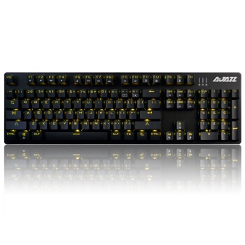 AJAZZ 黑爵 机械战警 合金版 机械键盘 青轴 黑色 RGB 图1