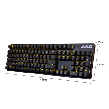 AJAZZ 黑爵 机械战警 合金版 机械键盘 青轴 黑色 RGB 图3
