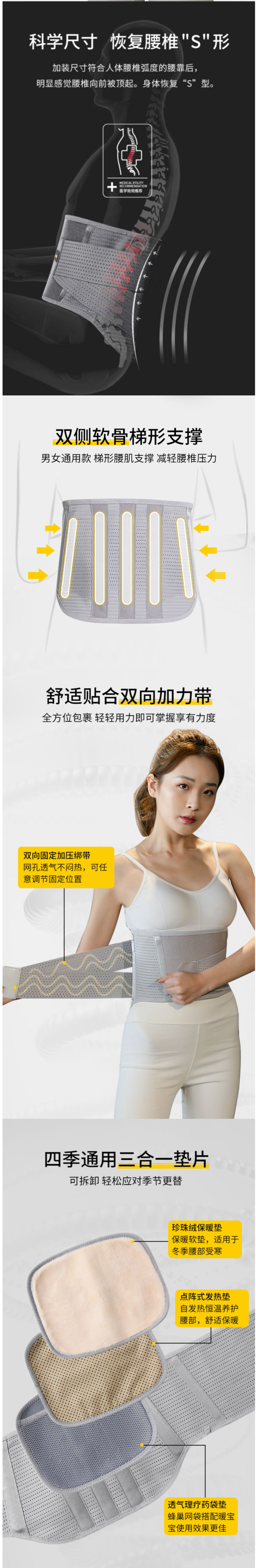 Glofit 运动护腰带 8根可拆卸支撑条 图3