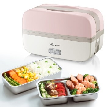 Bear 小熊 DFH-B10J2 双层 电热饭盒 粉色 图1