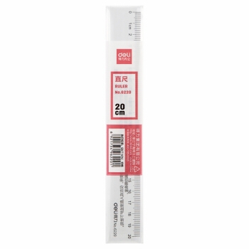 凑单品： deli 得力 6220 塑料直尺 20cm 图2