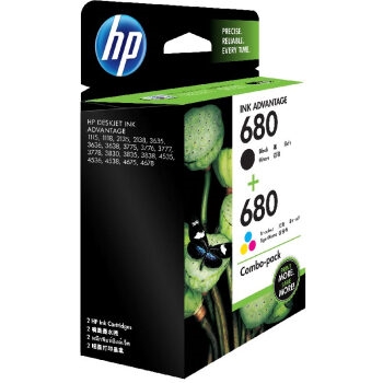 HP 惠普 X4E78AA 680黑彩墨盒套装 图2