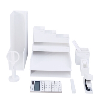 25日0点： NUSIGN 纽赛 NS003 桌面文具14件套 白 图2