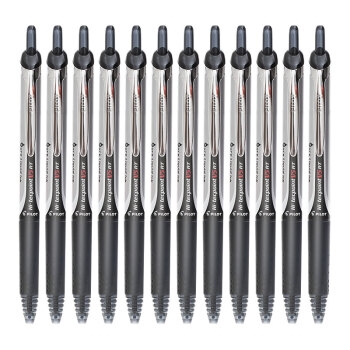 京东PLUS会员： PILOT 百乐 BXRT-V5 中性笔 黑色 0.5mm 12支装 图1