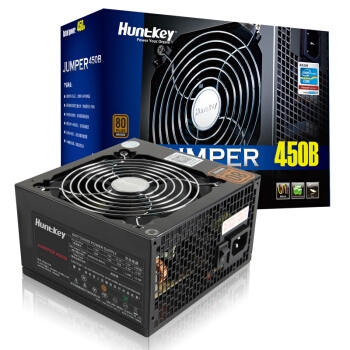 Huntkey 航嘉 Jumper 450B 额定450W 电源（80plus铜牌、主动PFC） 图1