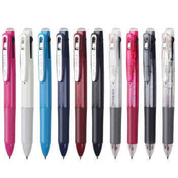 ZEBRA 斑马 J3J2 三色中性笔/便携多功能笔 0.5mm 粉色杆 *4件 图2