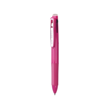 ZEBRA 斑马 J3J2 三色中性笔/便携多功能笔 0.5mm 粉色杆 *4件 图1