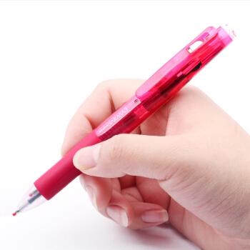 ZEBRA 斑马 J3J2 三色中性笔/便携多功能笔 0.5mm 粉色杆 *4件 图4