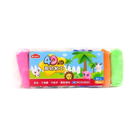 M&G 晨光 AKE03986 4D超轻粘土 12色/袋装 *7件 图1