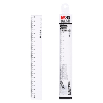 M&G 晨光 ARL96004 塑料学生绘图直尺 20cm 单把装 *24件 图1