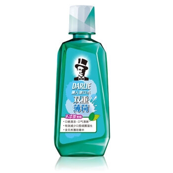 黑人（DARLIE）双重薄荷漱口水500ml 清新口气 深层清洁 口腔防护 减少细菌滋生（新老包装随机发放） 图1