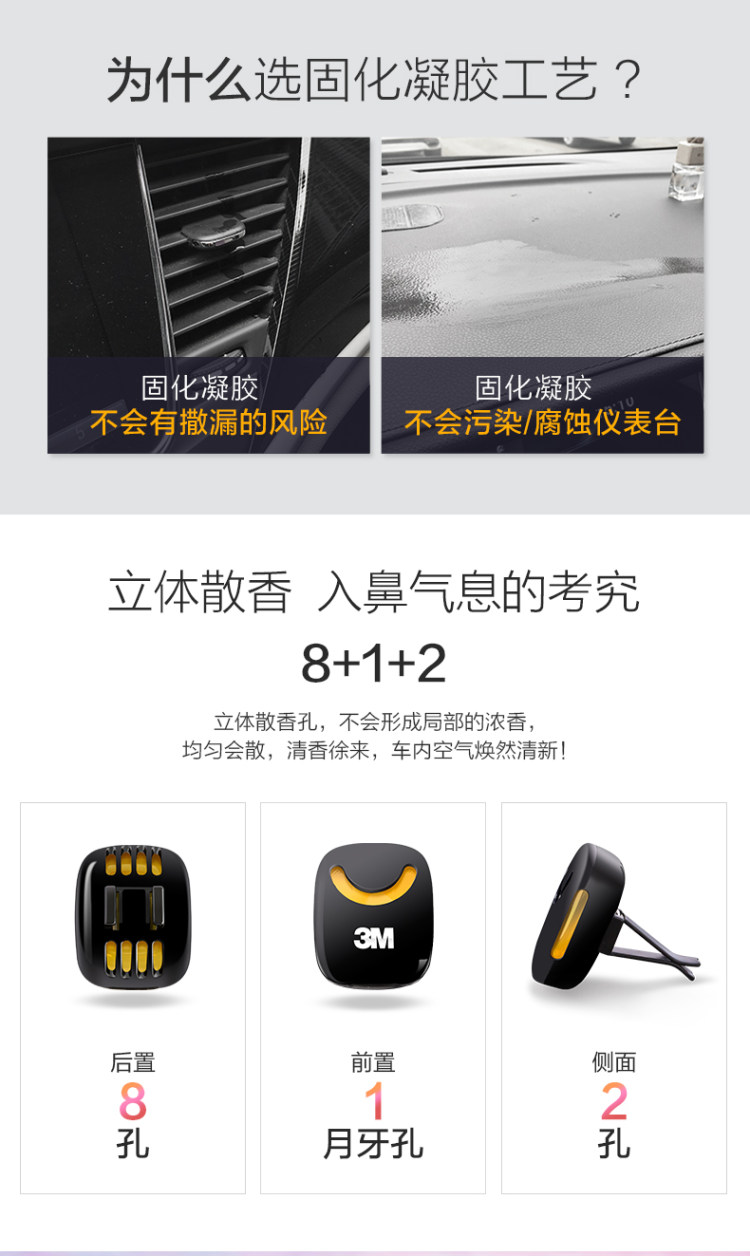 3M 车载香水 空调出风口汽车香薰 3.2g 美国进口香料 可用60天 图11
