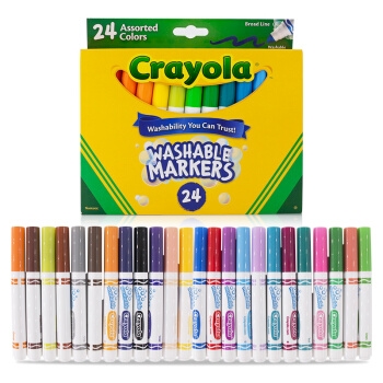 限地区： Crayola 绘儿乐 58-8827 儿童可水洗水彩笔 24色 图1