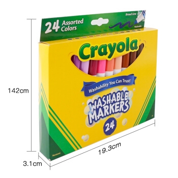 限地区： Crayola 绘儿乐 58-8827 儿童可水洗水彩笔 24色 图3