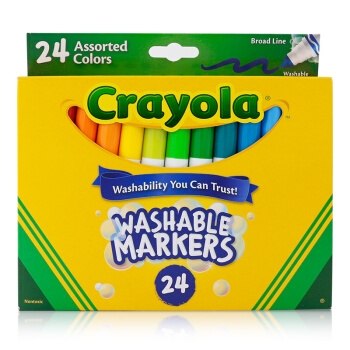 限地区： Crayola 绘儿乐 58-8827 儿童可水洗水彩笔 24色 图2