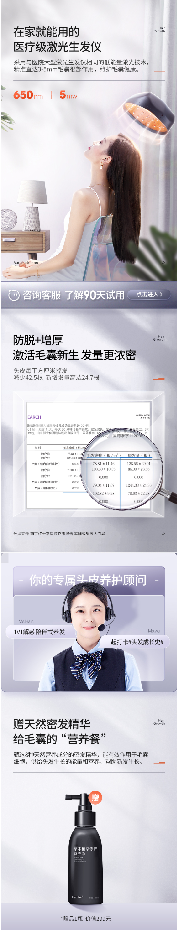 日本 可思美 CosBeauty LLLT低能量激光生发帽 图5