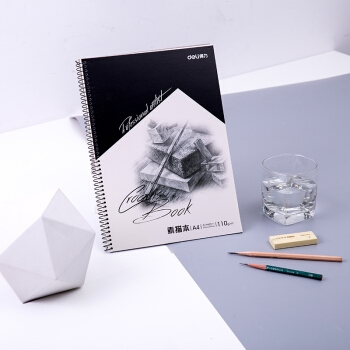 deli 得力 7698 专业素描本 A4/40张 *12件 图5