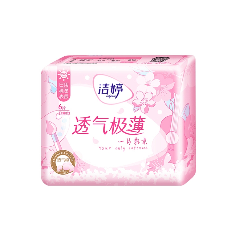 女神超惠买： Ladycare 洁婷 透气双U日用卫生巾组合套装 245mm*106片 *5件 图3