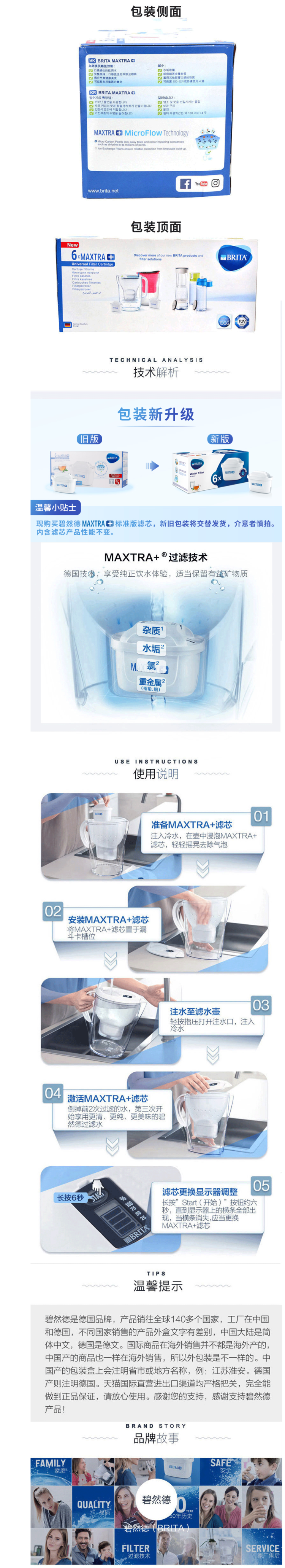 碧然德 Brita 第三代 Maxtra+ 标准版 多效滤芯 6枚 图9