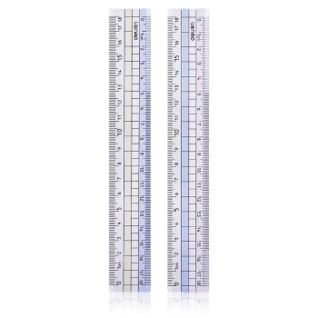 deli 得力 71980 学生塑料直尺 18cm *3件 图1
