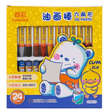 京东PLUS会员： TRUECOLOR 真彩 2966A 油画棒 24色 2盒 *5件 图1