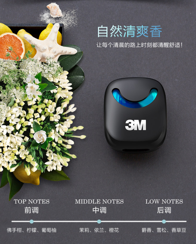3M 车载香水 空调出风口汽车香薰 3.2g 美国进口香料 可用60天 图9