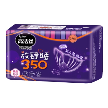 kotex 高洁丝 亲亲棉夜用卫生巾 350mm 5片 *8件 图4