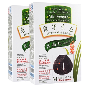 章华生态焗油染发霜140ml 3.8深咖啡色 图1