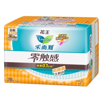 laurier 乐而雅 零触感 特薄日用护翼型卫生巾 22.5cm 28片 图2