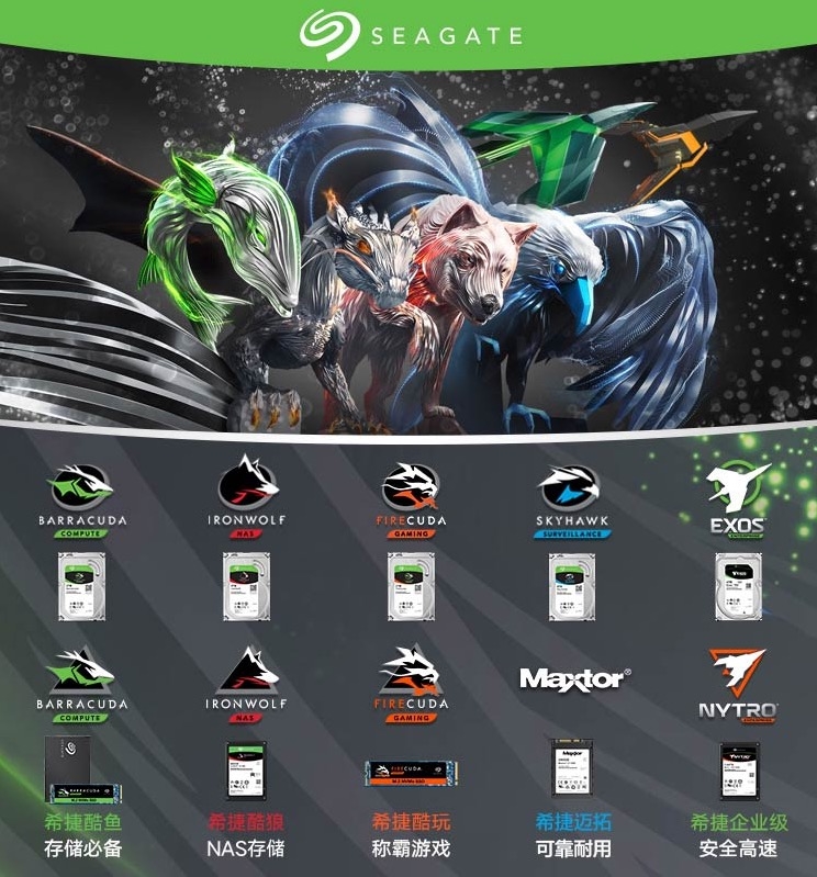 SEAGATE 希捷 酷鱼BarraCuda系列 3.5英寸台式机硬盘 4TB 256MB(5400rpm、SMR)ST4000DM004 图1