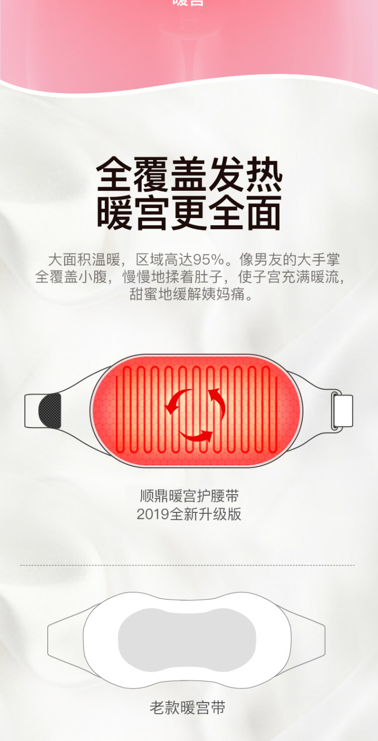 顺鼎 大姨妈神器热敷暖宫腰带 图9