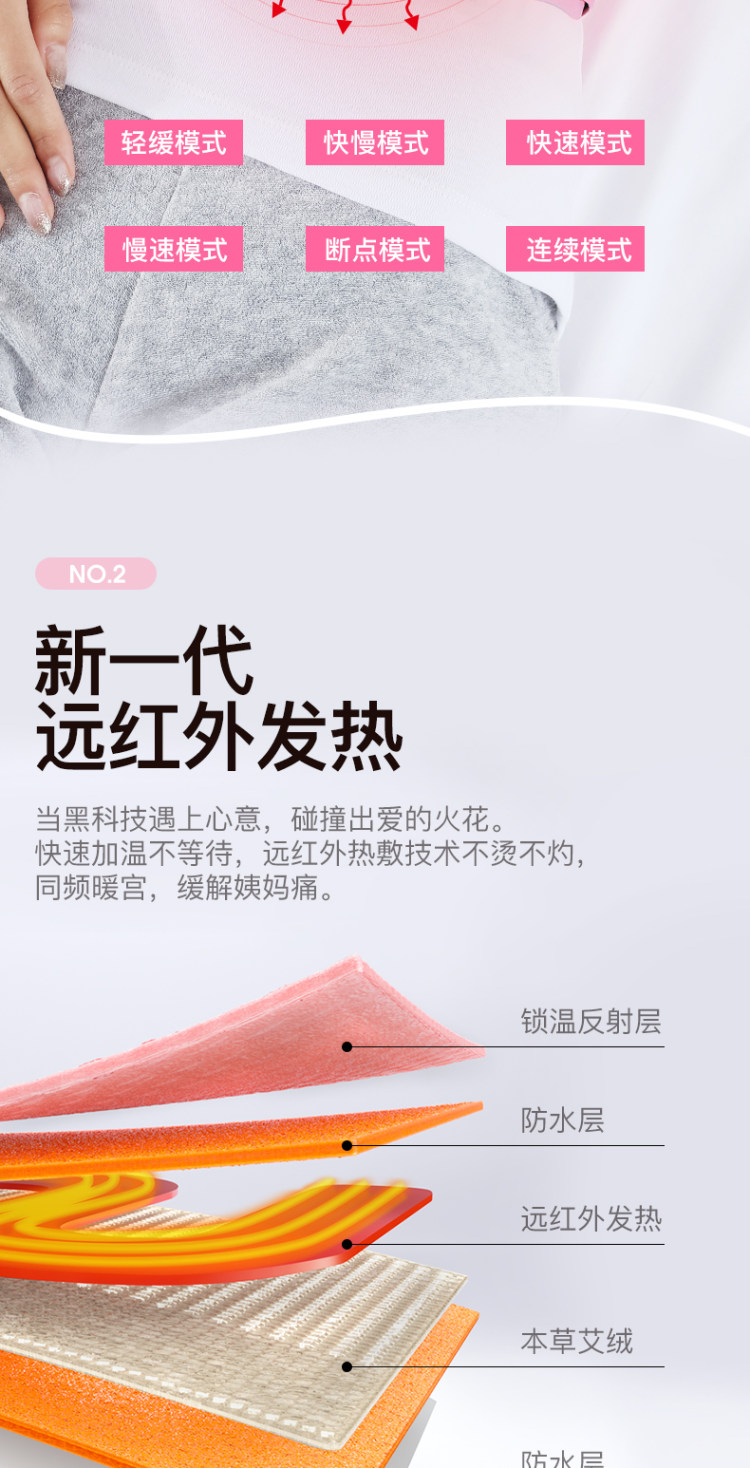 顺鼎 大姨妈神器热敷暖宫腰带 图7