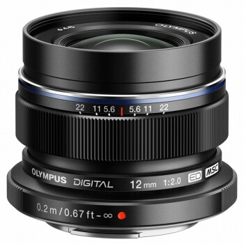 OLYMPUS 奥林巴斯 M.ZUIKO DIGITAL ED 12mm f2.0 广角定焦镜头 黑色 图1