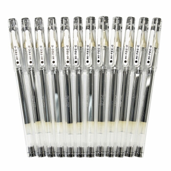 京东PLUS会员： PILOT 百乐 HI-TEC-C系列 BLLH-20C4 中性笔 0.4mm 黑色 12支装 图4