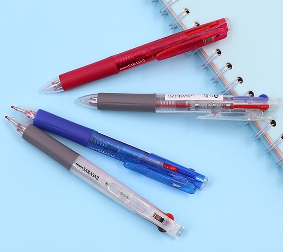 ZEBRA 斑马牌 J3J2 三色中性笔 0.5mm 酒红色杆 图5