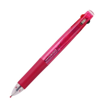 ZEBRA 斑马牌 J3J2 三色中性笔 0.5mm 酒红色杆 图1
