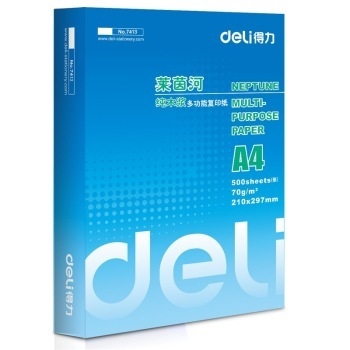deli 得力 莱茵河 A4复印纸 80g 500张/包 5包装（2500张） 图4