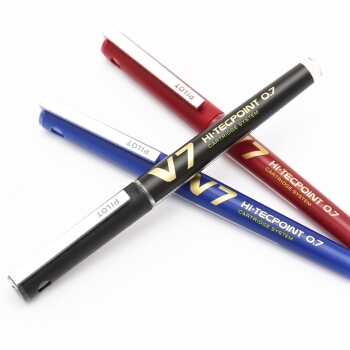 PLUS会员： PILOT 百乐 BXC-V7 可换墨囊中性笔 蓝色 0.7mm 6支装 图5