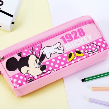 Disney 迪士尼 DM5620 米妮系列 小学生笔袋 粉色 图4
