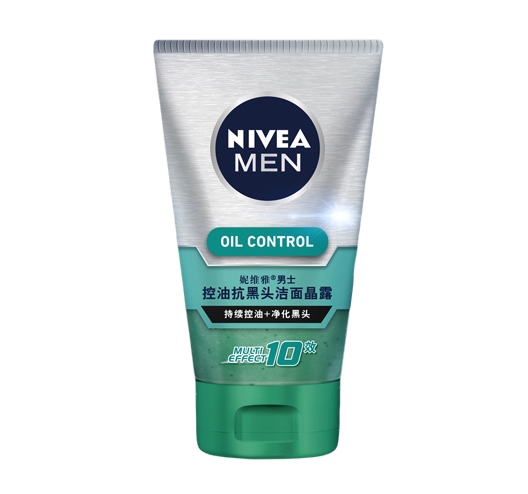 NIVEA 妮维雅 男士控油抗黑头洁面晶露 100g 图1
