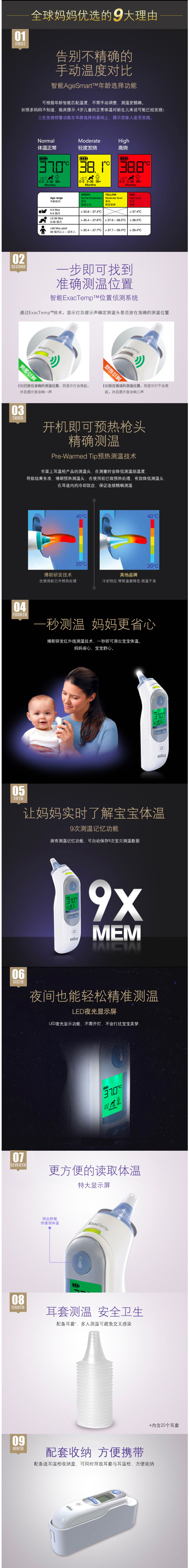 德国 博朗 Braun IRT6520 宝宝耳温枪 图3