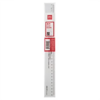 凑单品： deli 得力 6230 塑料直尺 30cm 图2