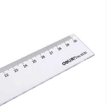 凑单品： deli 得力 6230 塑料直尺 30cm 图3