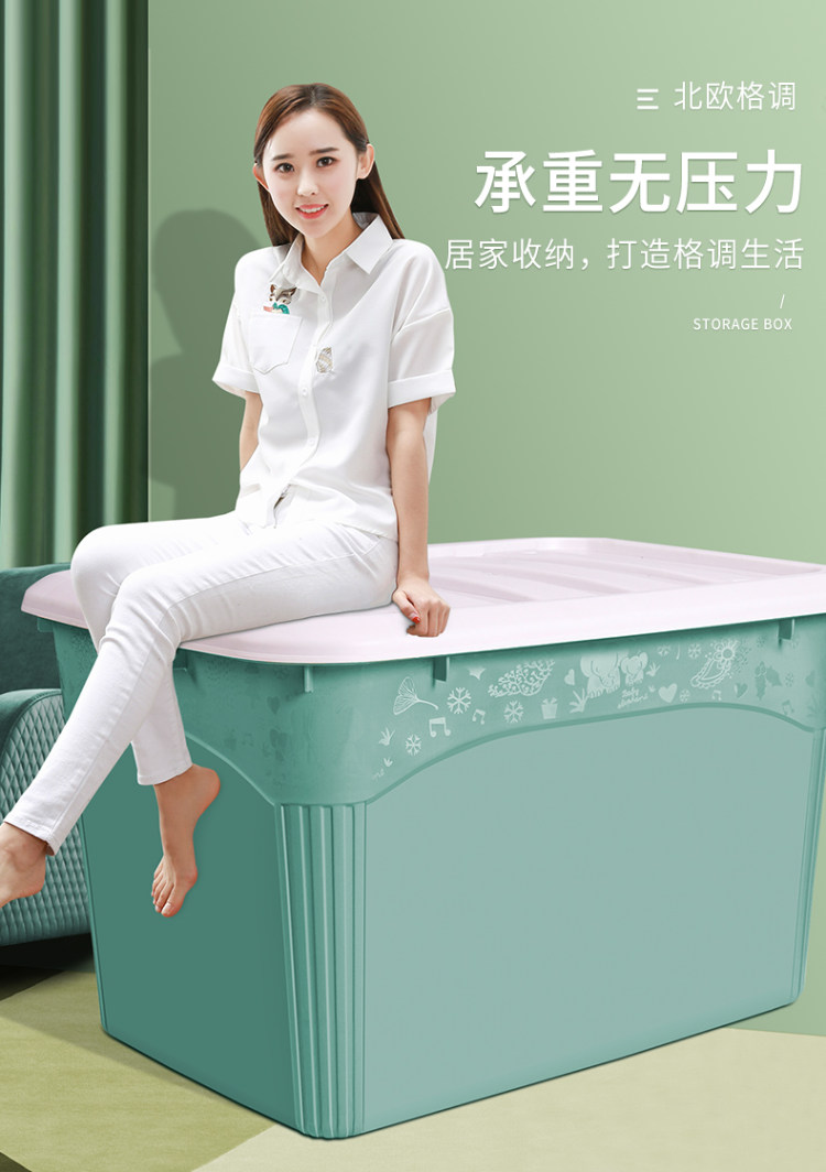 带盖中号收纳箱 3个装 图4