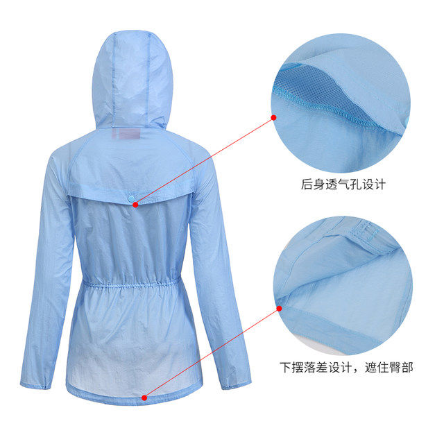 地球科学家 防风防泼水40倍防晒 女全功能皮肤风衣 图7