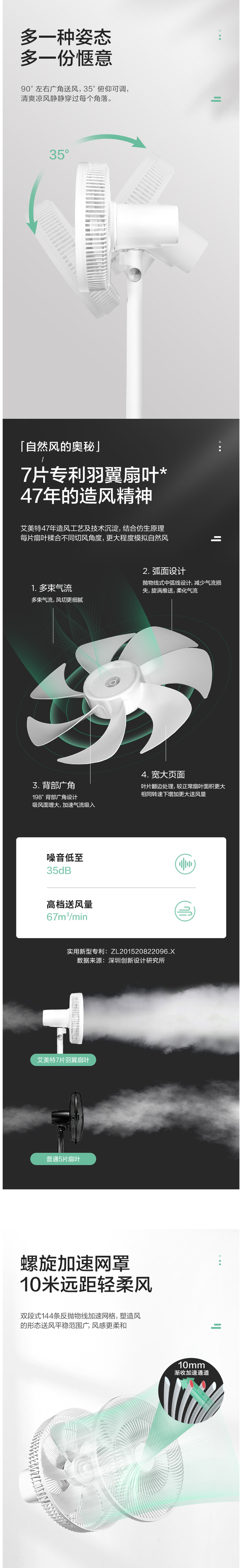 艾美特 CS30-X20 立式循环电风扇 图2